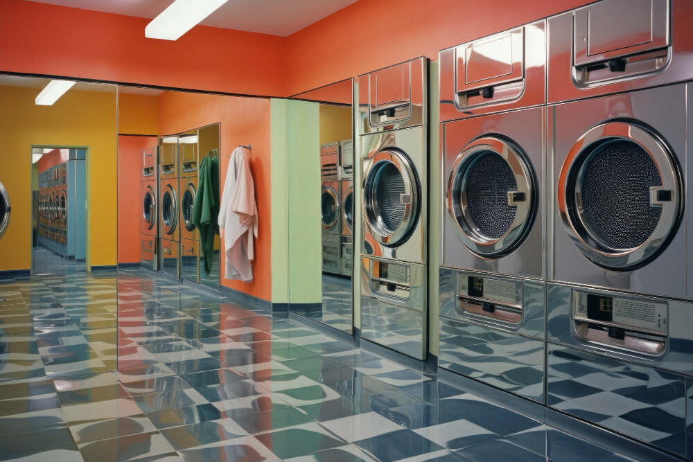 Laundry franchisee with multiple washing machines 