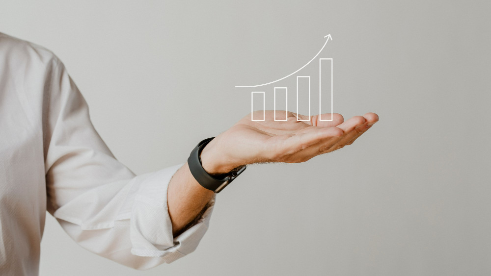 Increment in revenue generation using bar graph