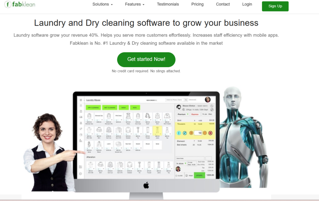 Laundry management software