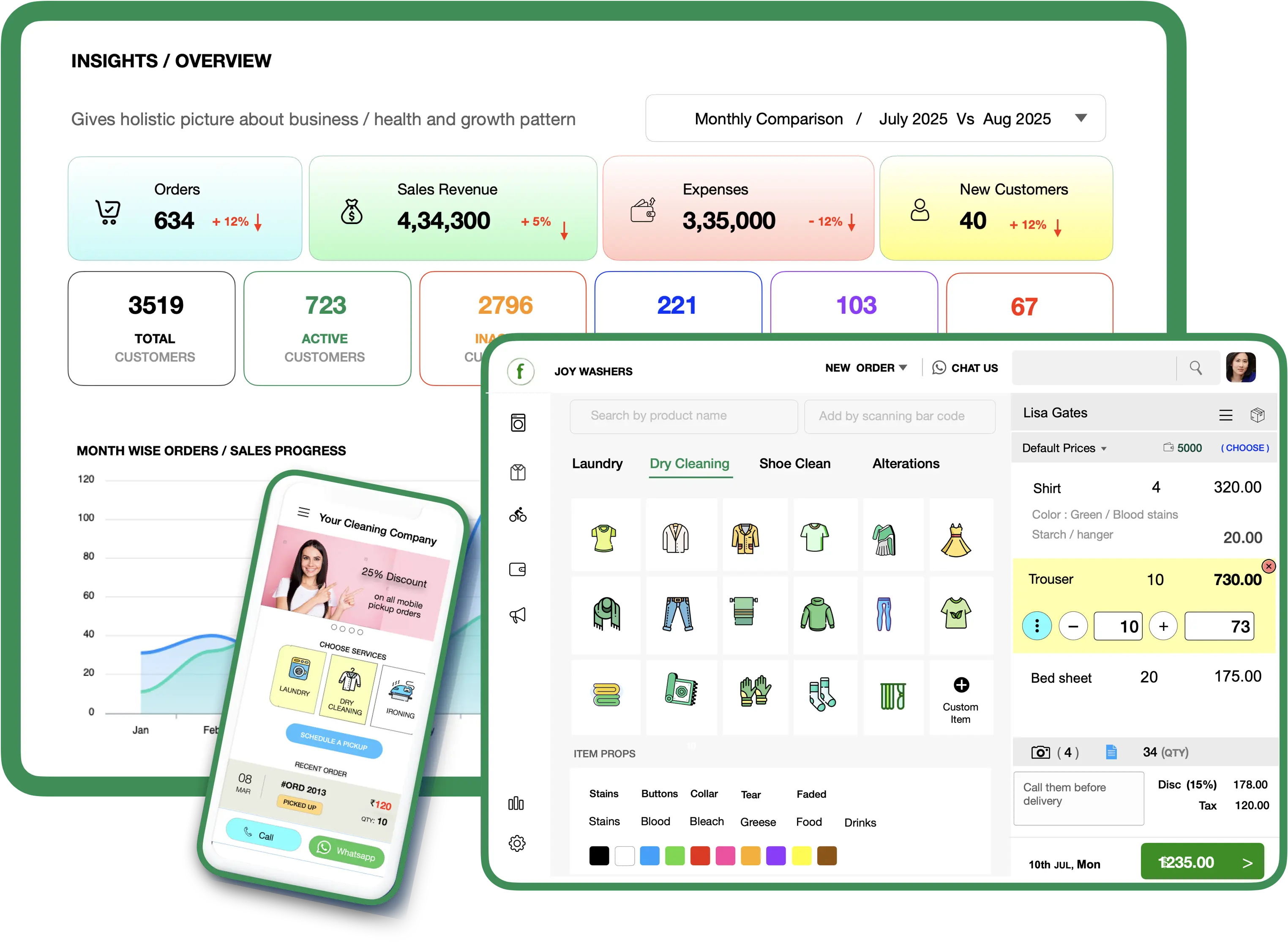 Fabklean Laundry Dry Cleaning POS